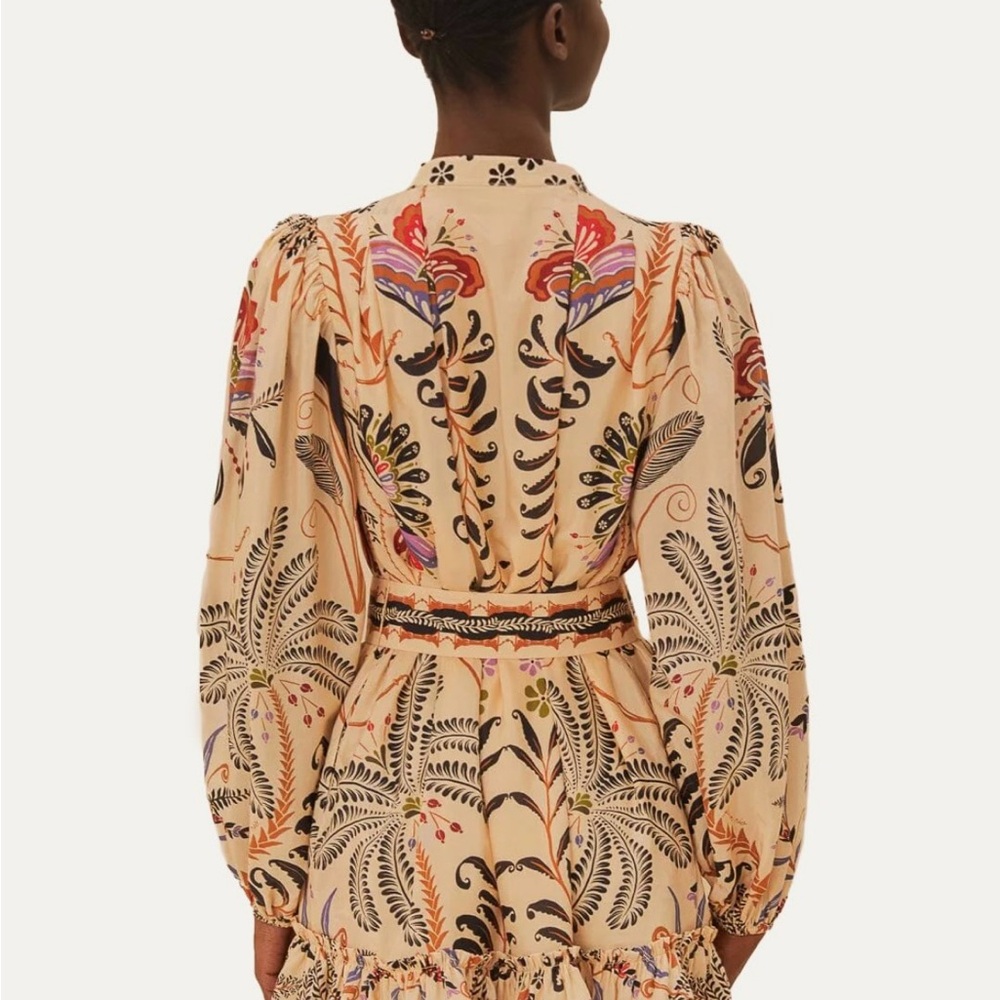Farm Rio classic nature sand mini dress $248 new with tag - Picture 2 of 8